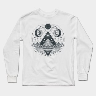 Mystic Pyramid Celestial Dance Long Sleeve T-Shirt